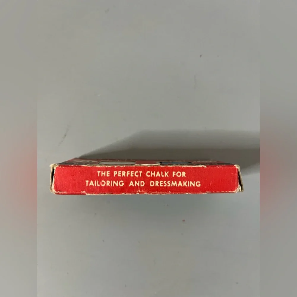 Vintage Dritz Tailors' Chalk 4 Pieces No 629 Red Blue White 1949 Original Box